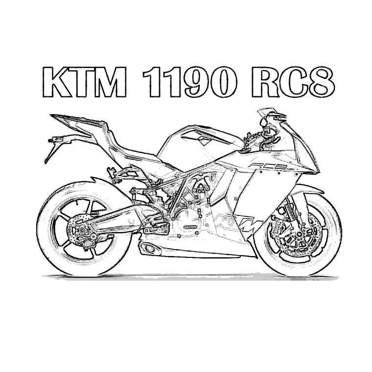 Malvorlage: Motorrad (Transport) #136257 - Kostenlose Malvorlagen zum Ausdrucken