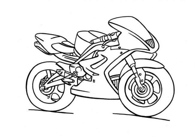 Malvorlage: Motorrad (Transport) #136272 - Kostenlose Malvorlagen zum Ausdrucken