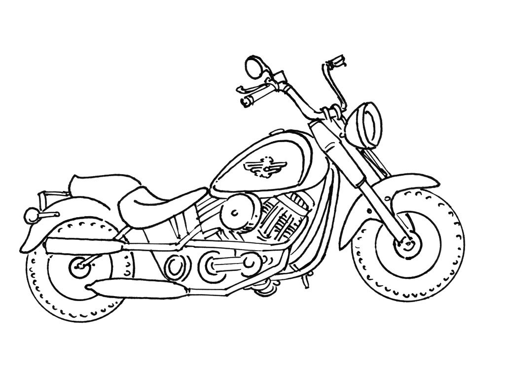 Malvorlage: Motorrad (Transport) #136284 - Kostenlose Malvorlagen zum Ausdrucken