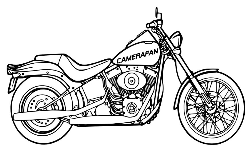 Malvorlage: Motorrad (Transport) #136286 - Kostenlose Malvorlagen zum Ausdrucken