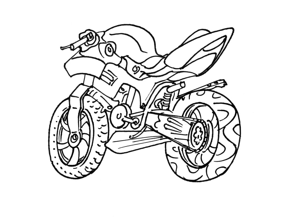 Malvorlage: Motorrad (Transport) #136297 - Kostenlose Malvorlagen zum Ausdrucken