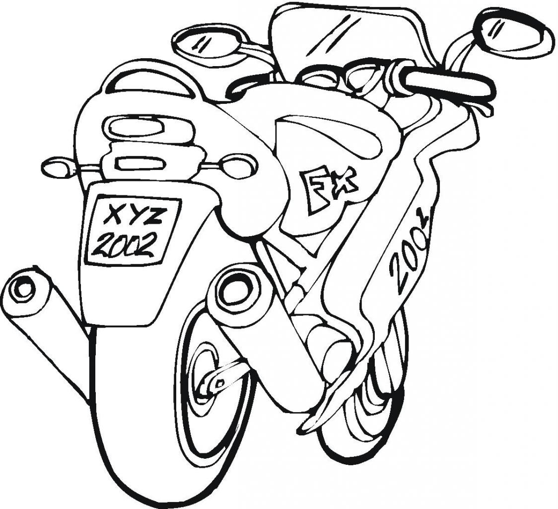 Malvorlage: Motorrad (Transport) #136298 - Kostenlose Malvorlagen zum Ausdrucken