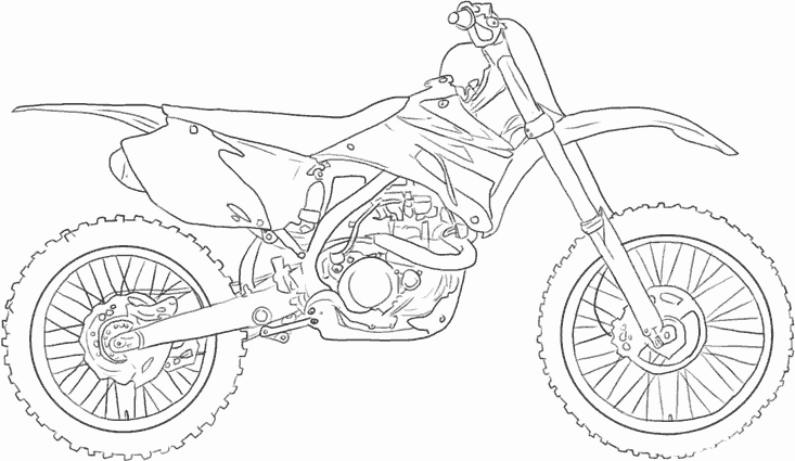 Malvorlage: Motorrad (Transport) #136304 - Kostenlose Malvorlagen zum Ausdrucken