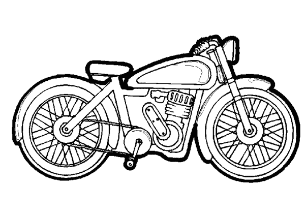 Malvorlage: Motorrad (Transport) #136307 - Kostenlose Malvorlagen zum Ausdrucken