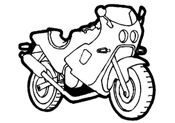 Malvorlage: Motorrad (Transport) #136308 - Kostenlose Malvorlagen zum Ausdrucken