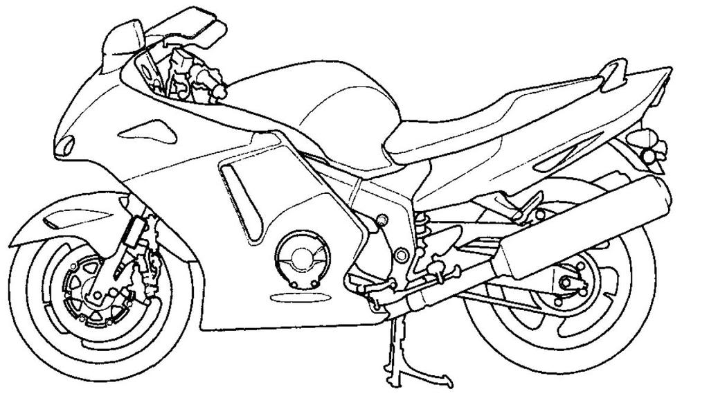 Malvorlage: Motorrad (Transport) #136309 - Kostenlose Malvorlagen zum Ausdrucken
