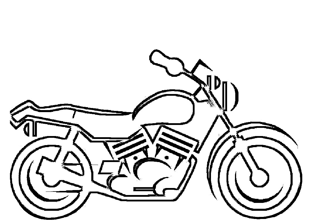 Malvorlage: Motorrad (Transport) #136312 - Kostenlose Malvorlagen zum Ausdrucken