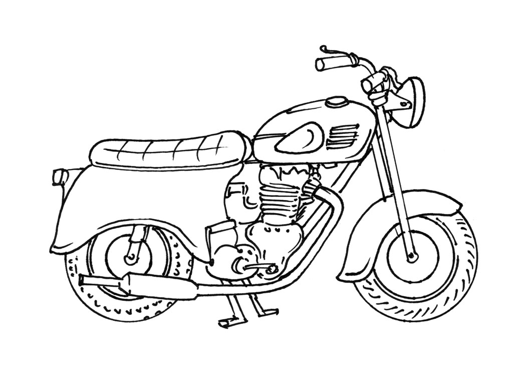 Malvorlage: Motorrad (Transport) #136378 - Kostenlose Malvorlagen zum Ausdrucken