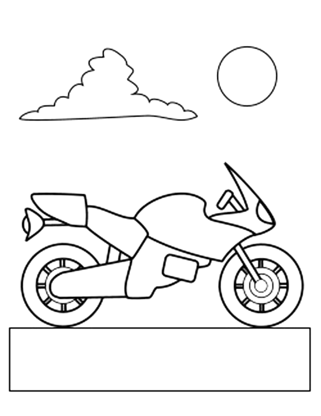 Malvorlage: Motorrad (Transport) #136401 - Kostenlose Malvorlagen zum Ausdrucken