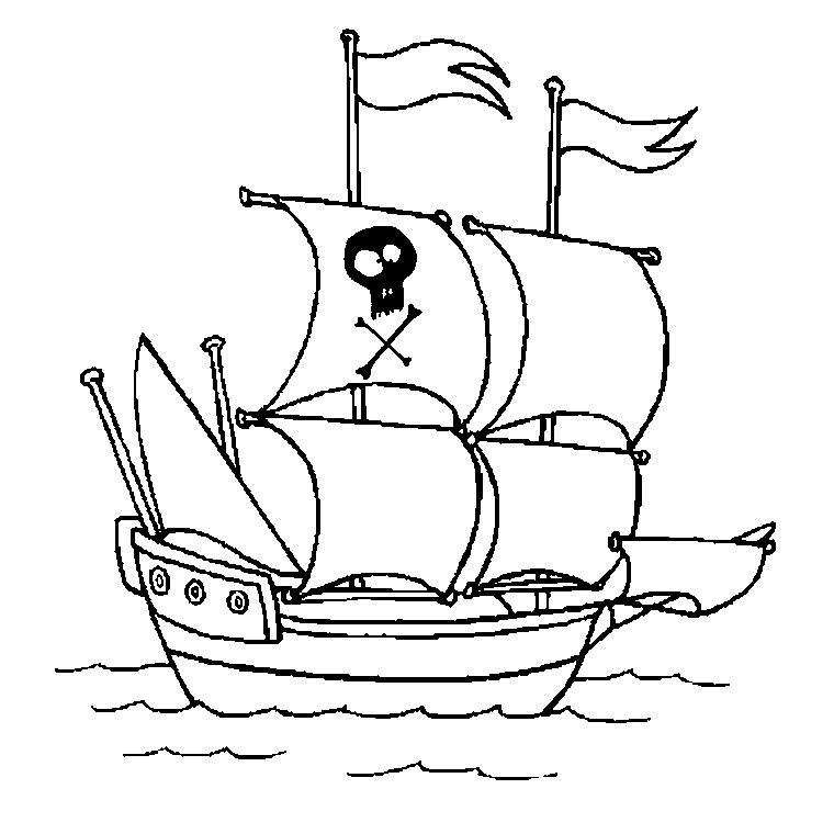 Malvorlage: Piratenschiff (Transport) #138204 - Kostenlose Malvorlagen zum Ausdrucken
