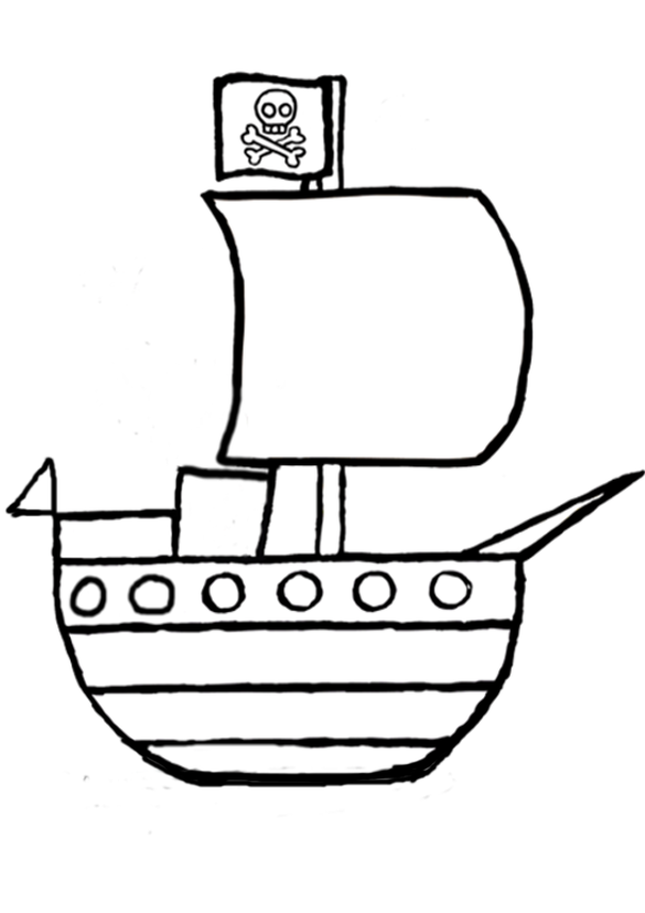 Malvorlage: Piratenschiff (Transport) #138210 - Kostenlose Malvorlagen zum Ausdrucken