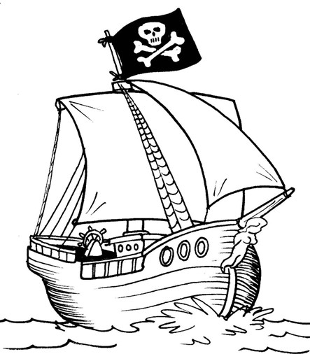 Malvorlage: Piratenschiff (Transport) #138212 - Kostenlose Malvorlagen zum Ausdrucken