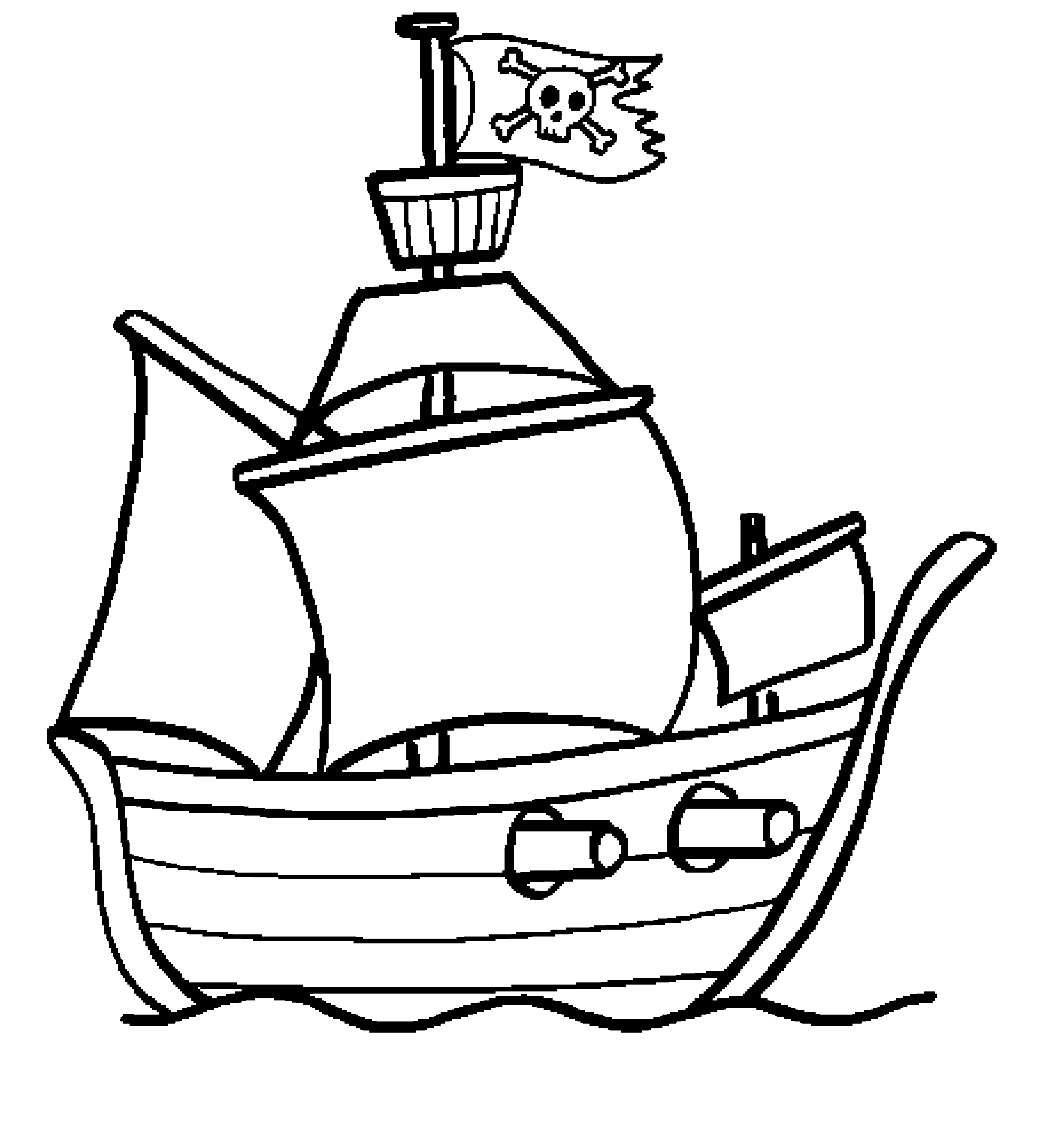 Malvorlage: Piratenschiff (Transport) #138223 - Kostenlose Malvorlagen zum Ausdrucken
