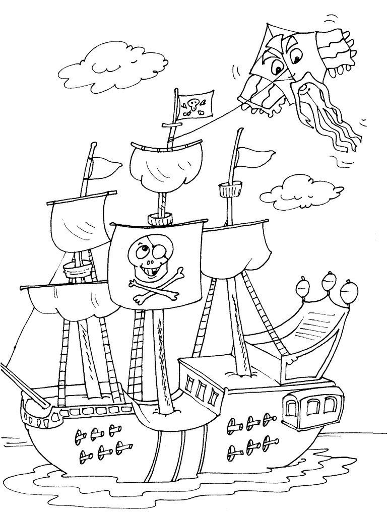 Malvorlage: Piratenschiff (Transport) #138233 - Kostenlose Malvorlagen zum Ausdrucken