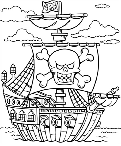 Malvorlage: Piratenschiff (Transport) #138239 - Kostenlose Malvorlagen zum Ausdrucken
