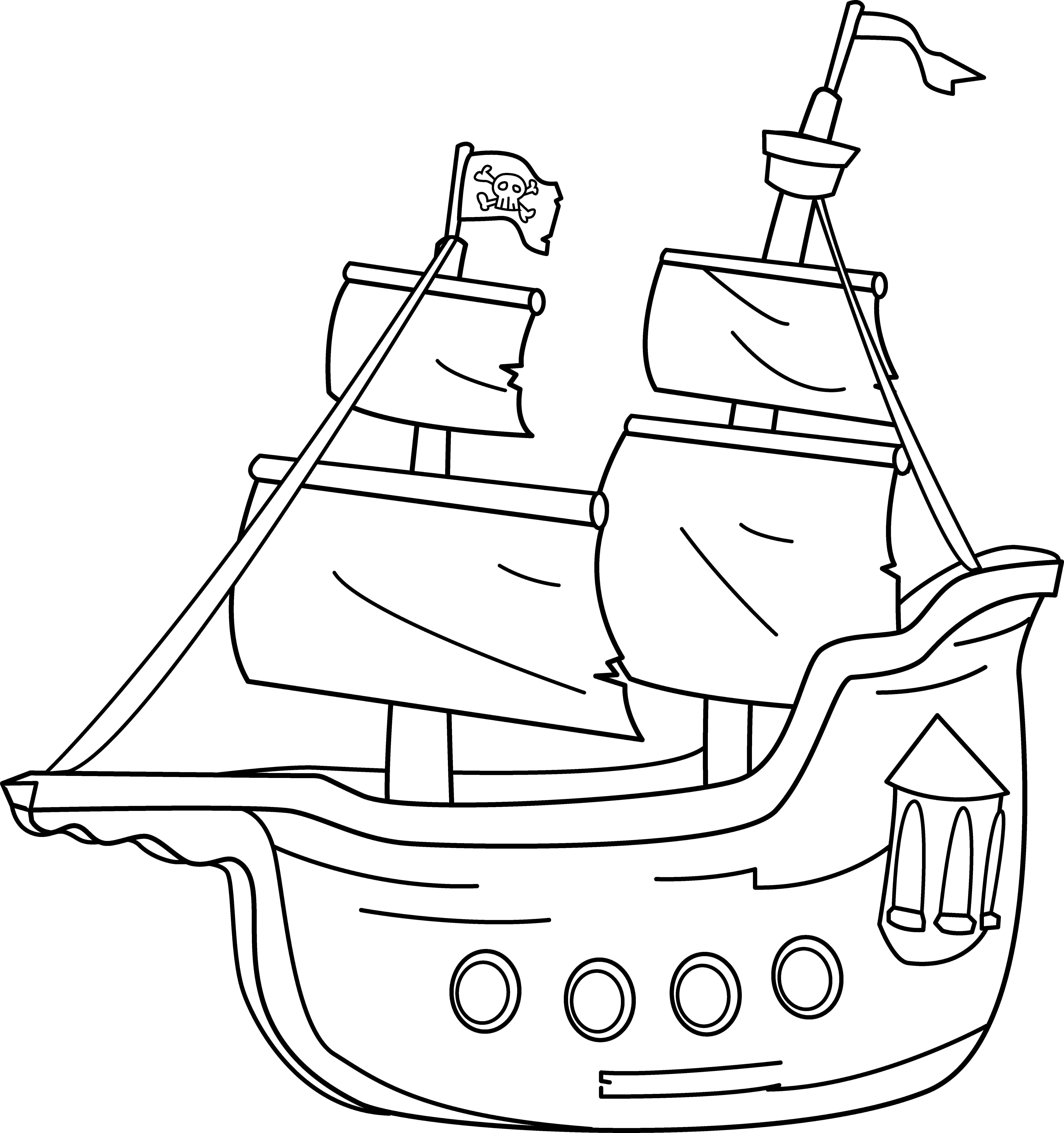 Malvorlage: Piratenschiff (Transport) #138245 - Kostenlose Malvorlagen zum Ausdrucken