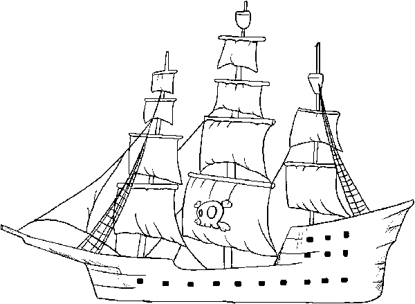 Malvorlage: Piratenschiff (Transport) #138251 - Kostenlose Malvorlagen zum Ausdrucken