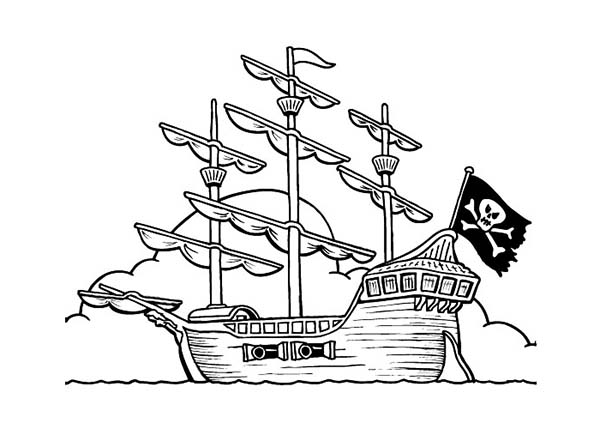 Malvorlage: Piratenschiff (Transport) #138270 - Kostenlose Malvorlagen zum Ausdrucken