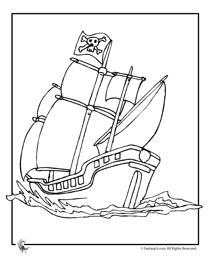 Malvorlage: Piratenschiff (Transport) #138275 - Kostenlose Malvorlagen zum Ausdrucken