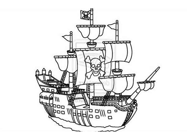 Malvorlage: Piratenschiff (Transport) #138305 - Kostenlose Malvorlagen zum Ausdrucken