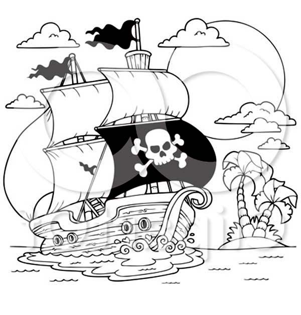 Malvorlage: Piratenschiff (Transport) #138411 - Kostenlose Malvorlagen zum Ausdrucken