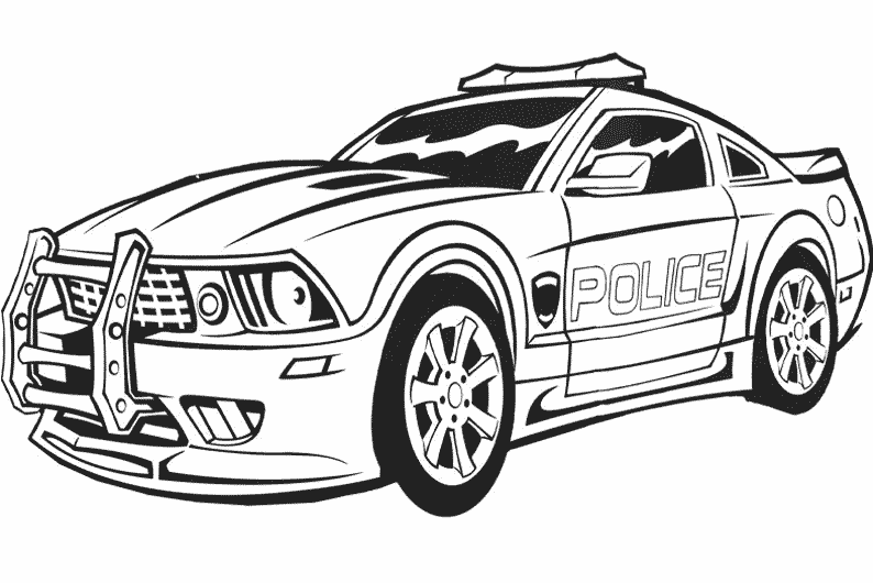 Malvorlage: Polizeiauto (Transport) #142938 - Kostenlose Malvorlagen zum Ausdrucken