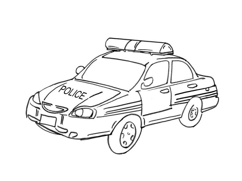 Malvorlage: Polizeiauto (Transport) #142944 - Kostenlose Malvorlagen zum Ausdrucken