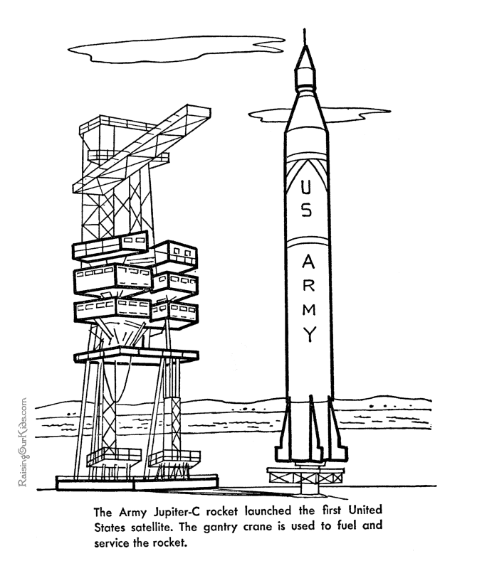 Malvorlage: Rakete (Transport) #140290 - Kostenlose Malvorlagen zum Ausdrucken
