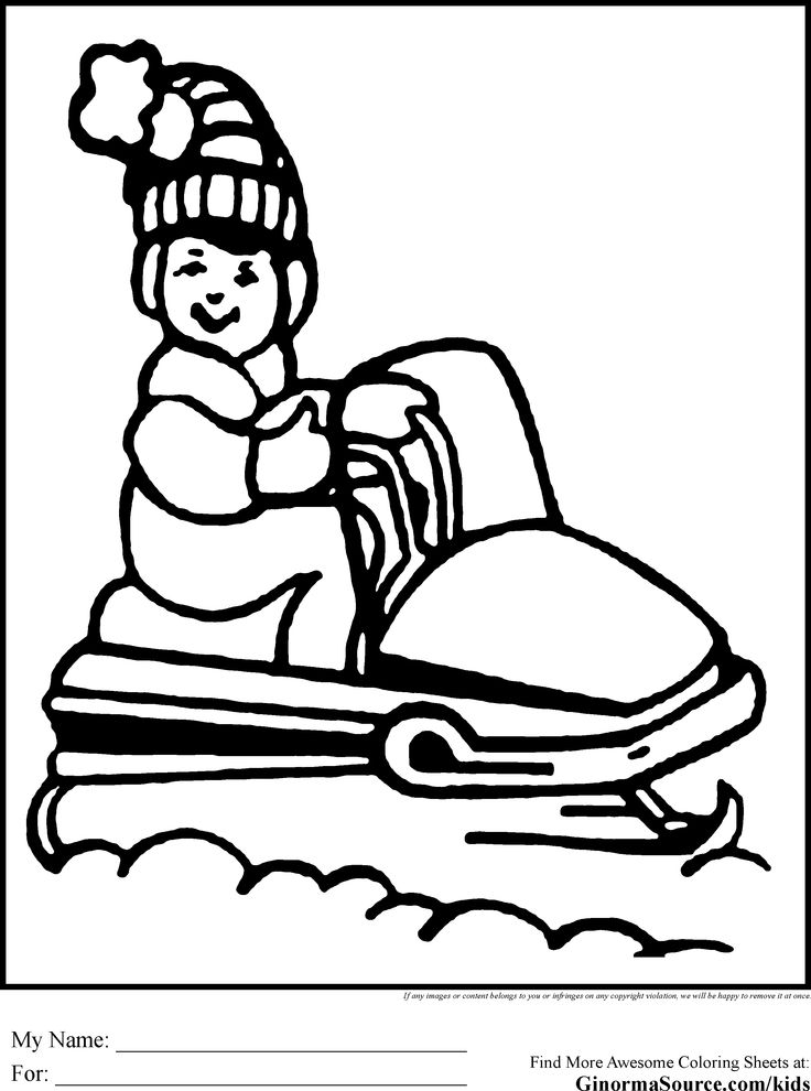 Malvorlage: Schneemobil / Skidoo (Transport) #139763 - Kostenlose Malvorlagen zum Ausdrucken