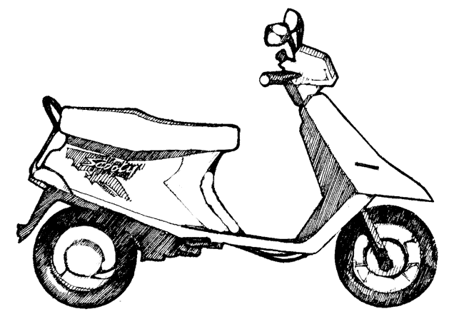 Malvorlage: Scooter (Transport) #139530 - Kostenlose Malvorlagen zum Ausdrucken