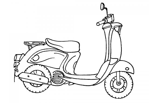 Malvorlage: Scooter (Transport) #139535 - Kostenlose Malvorlagen zum Ausdrucken