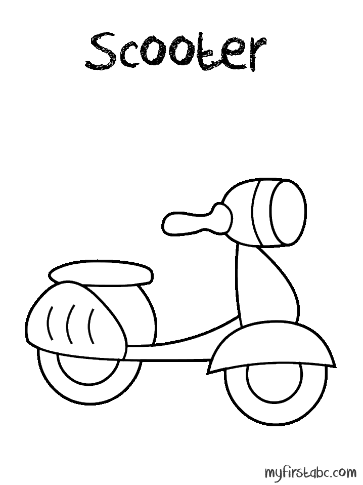Malvorlage: Scooter (Transport) #139543 - Kostenlose Malvorlagen zum Ausdrucken