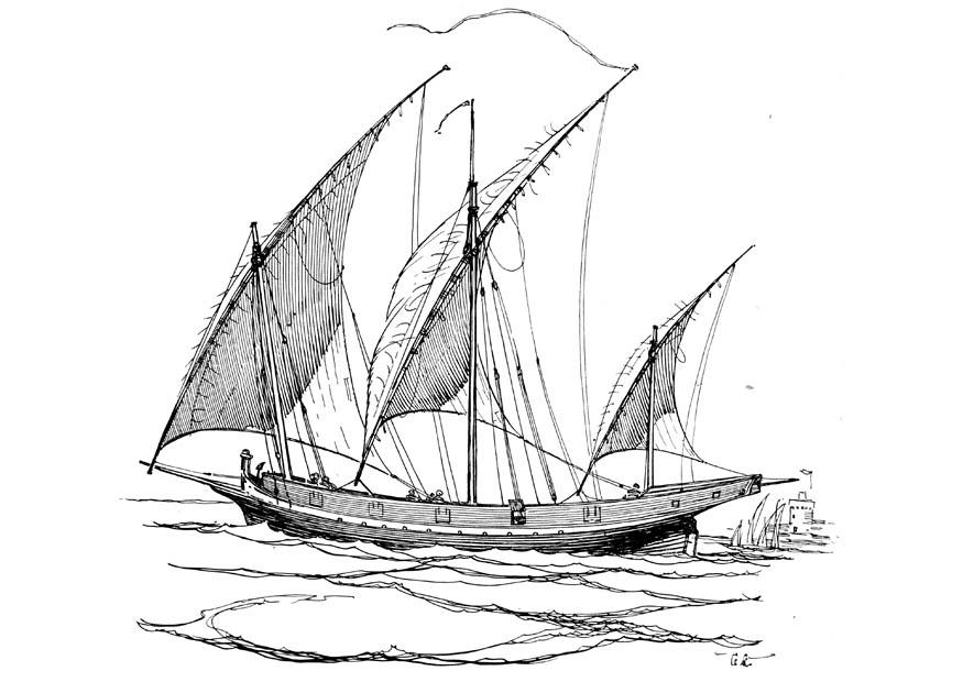 Malvorlage: Segelschiff (Transport) #143556 - Kostenlose Malvorlagen zum Ausdrucken