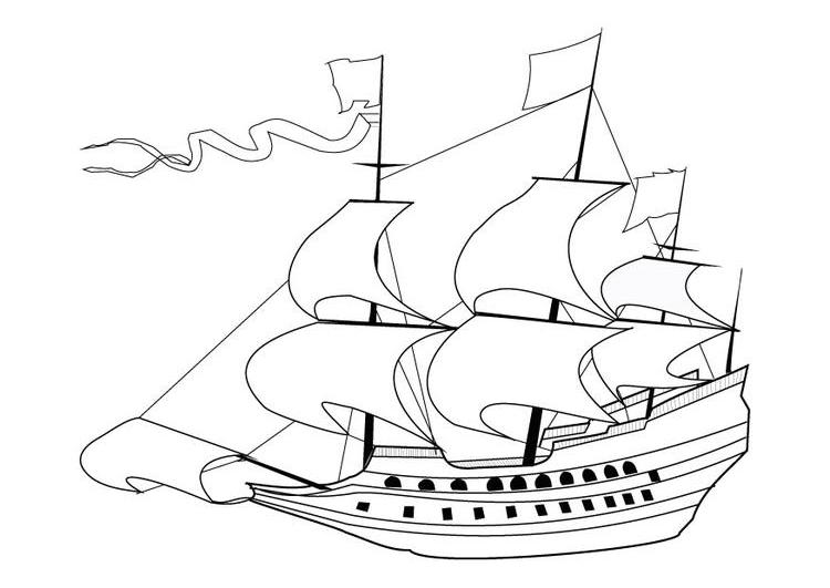 Malvorlage: Segelschiff (Transport) #143581 - Kostenlose Malvorlagen zum Ausdrucken