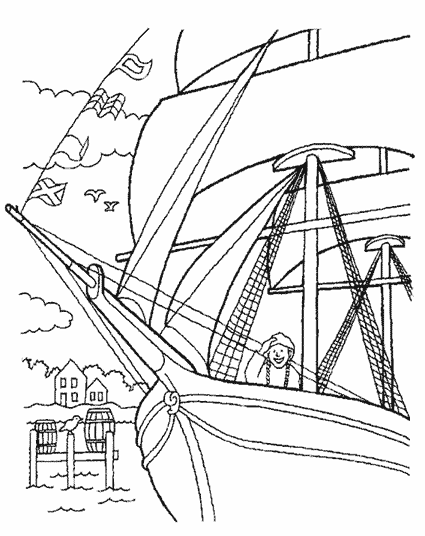 Malvorlage: Segelschiff (Transport) #143582 - Kostenlose Malvorlagen zum Ausdrucken