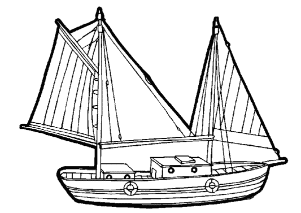 Malvorlage: Segelschiff (Transport) #143585 - Kostenlose Malvorlagen zum Ausdrucken