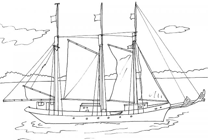 Malvorlage: Segelschiff (Transport) #143600 - Kostenlose Malvorlagen zum Ausdrucken