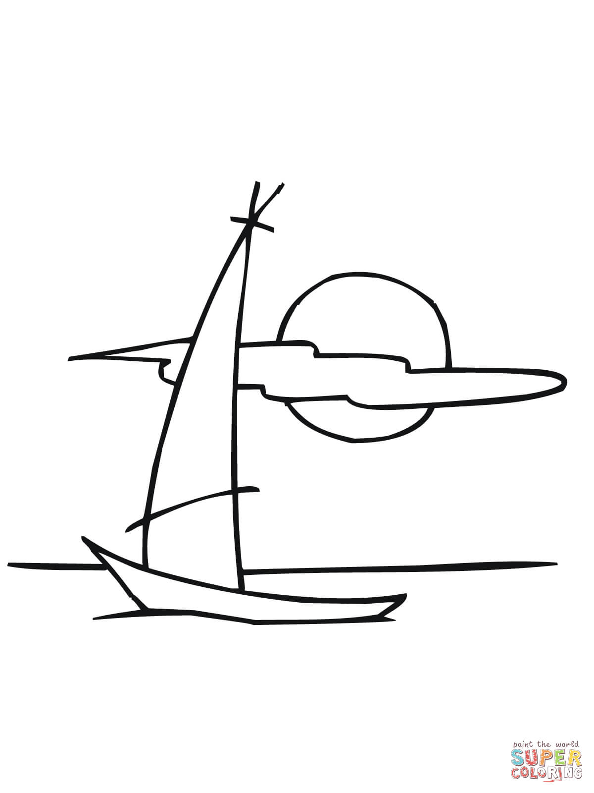 Malvorlage: Segelschiff (Transport) #143607 - Kostenlose Malvorlagen zum Ausdrucken