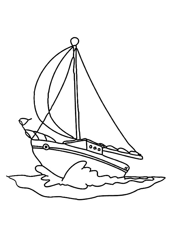 Malvorlage: Segelschiff (Transport) #143627 - Kostenlose Malvorlagen zum Ausdrucken