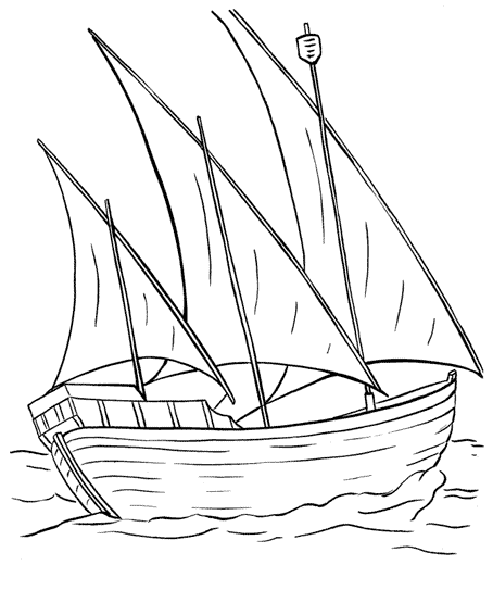 Malvorlage: Segelschiff (Transport) #143634 - Kostenlose Malvorlagen zum Ausdrucken