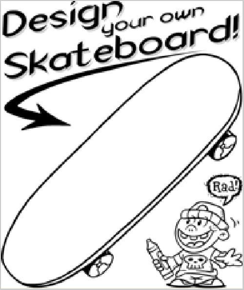 Malvorlage: Skateboard / Skateboard (Transport) #139302 - Kostenlose Malvorlagen zum Ausdrucken