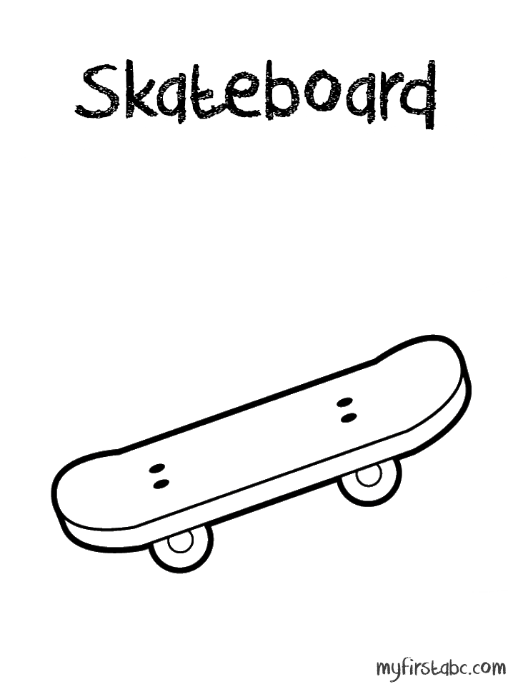 Malvorlage: Skateboard / Skateboard (Transport) #139326 - Kostenlose Malvorlagen zum Ausdrucken