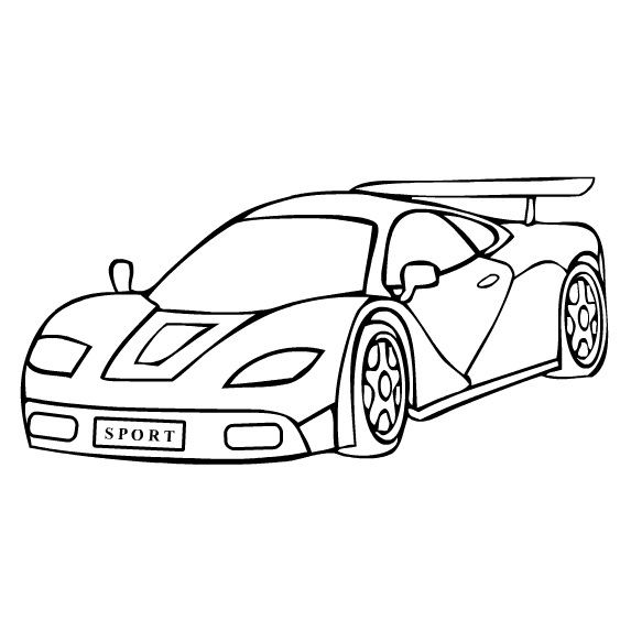 Malvorlage: Sportwagen / Tuning (Transport) #146954 - Kostenlose Malvorlagen zum Ausdrucken