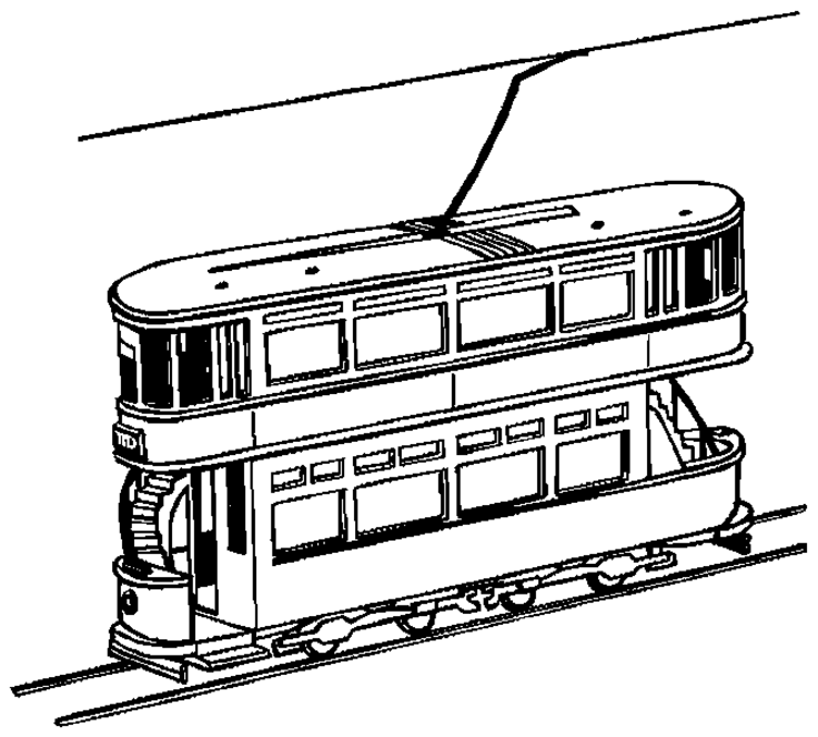Malvorlage: Straßenbahn (Transport) #145598 - Kostenlose Malvorlagen zum Ausdrucken