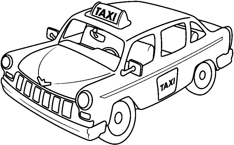 Malvorlage: Taxi (Transport) #137192 - Kostenlose Malvorlagen zum Ausdrucken