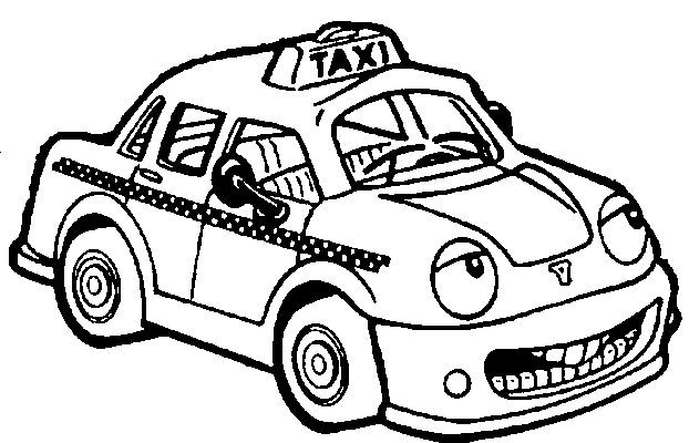 Malvorlage: Taxi (Transport) #137193 - Kostenlose Malvorlagen zum Ausdrucken