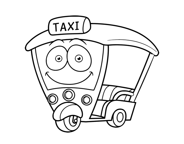 Malvorlage: Taxi (Transport) #137213 - Kostenlose Malvorlagen zum Ausdrucken