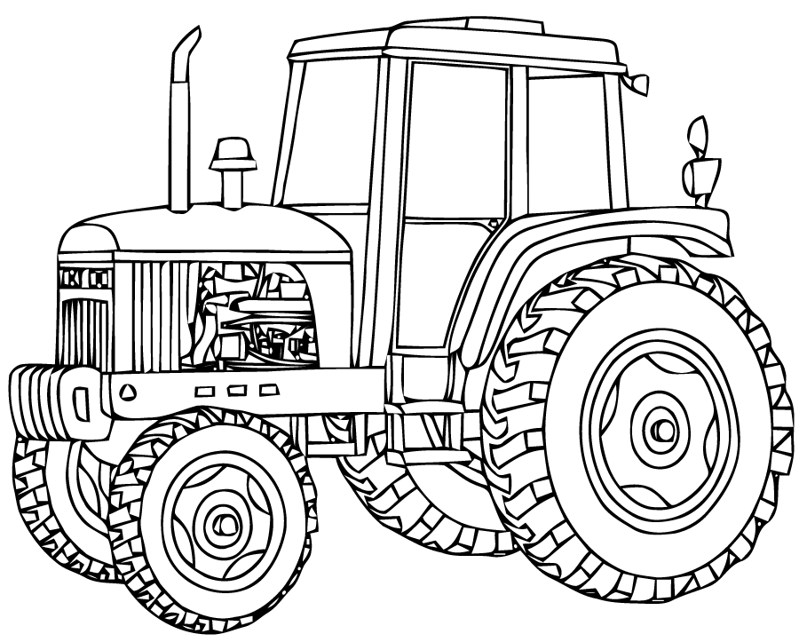 Malvorlage: Traktor (Transport) #141929 - Kostenlose Malvorlagen zum Ausdrucken