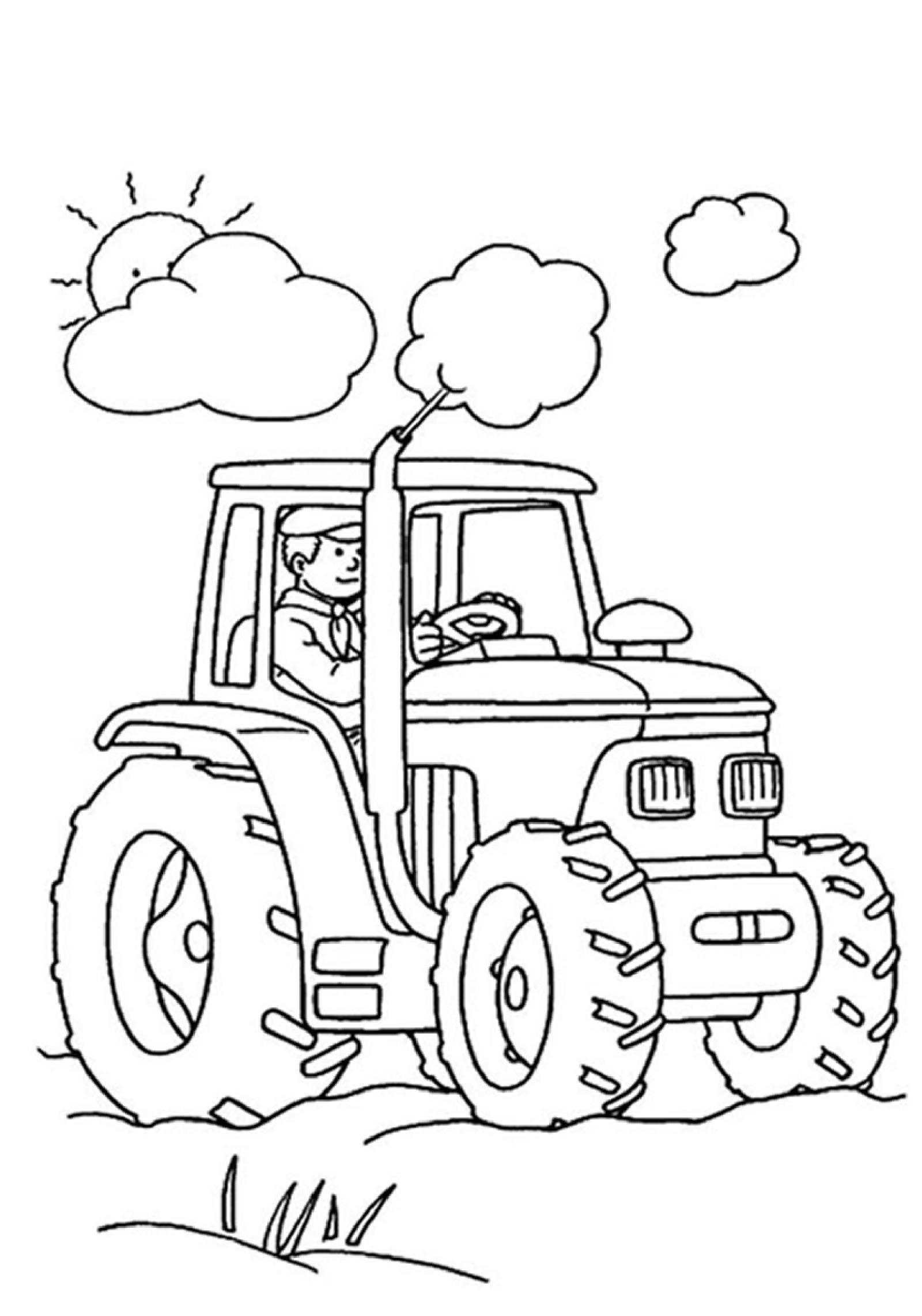 Malvorlage: Traktor (Transport) #141939 - Kostenlose Malvorlagen zum Ausdrucken