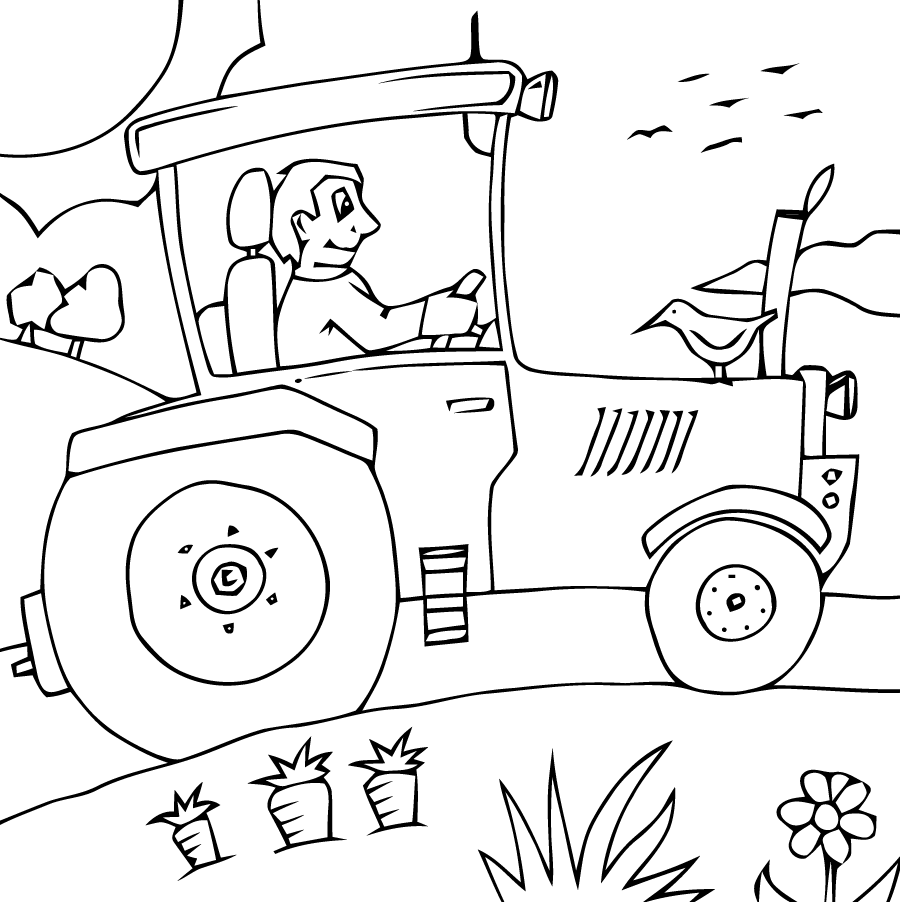 Malvorlage: Traktor (Transport) #141940 - Kostenlose Malvorlagen zum Ausdrucken